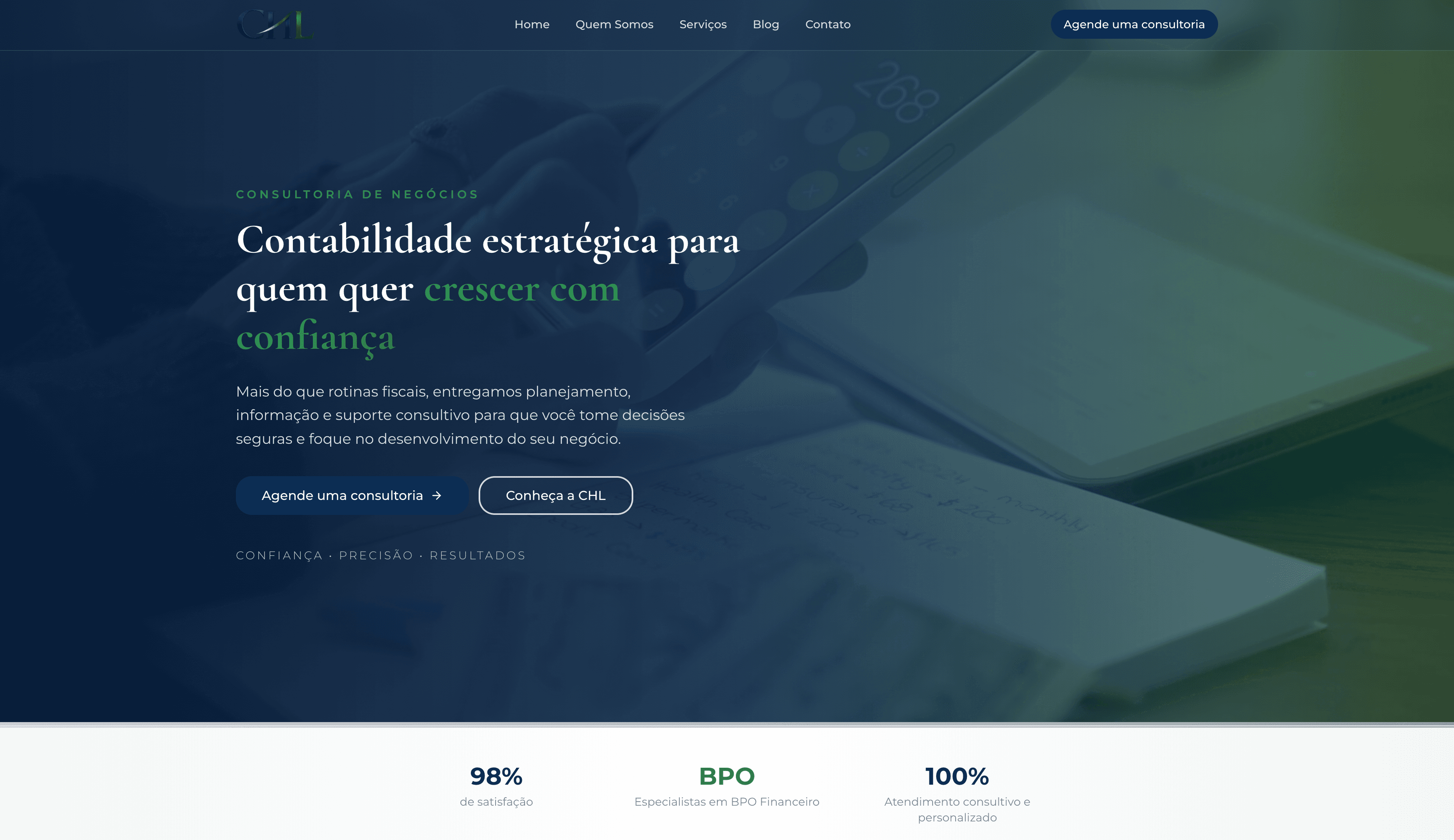 Landing page de serviços orientada à conversão